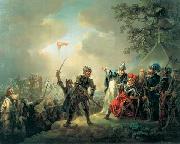 Christian August Lorentzen Dannebrog falling from the sky during the Battle of Lyndanisse Spain oil painting artist